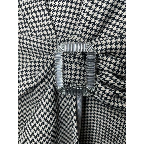Zara Houndstooth Blazer Dress Faux Wrap Mini Short Bling NWT XS Blogger Favorite - Picture 4 of 7